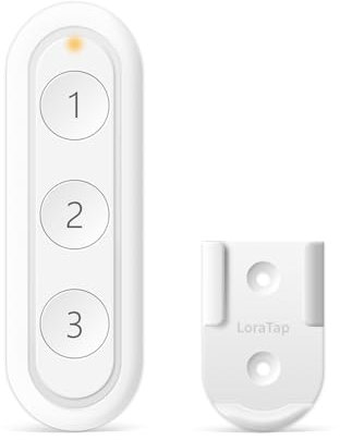 LoraTap Zigbee Télécommande avec 3 Boutons, Interrupteur Domotique pour les appareils intelligents Tuya, Parfait pour Relais Zigbee et Module de Volet Roulant - Fiable et Stable, Hub ZigBee Requis