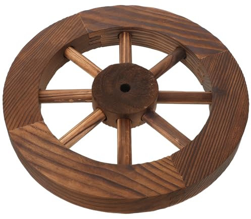 CIYODO Wagenrad Dekor Retro Wandbehang Ornament Vintage Raddekoration Holzrad Wandkunst