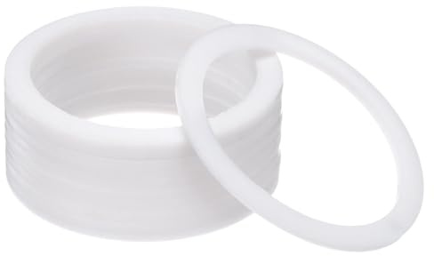 PATIKIL Flache Unterlegscheiben 50Stk 55mm AD 45mm ID 2mm Dicke PTFE Dichtung Unterlegscheiben Flansch Dichtung Dichtung für Wasserhahn Rohr Wasser Schlauch | 45 mm ID, 2 mm Dicke, für Wasserhahn Schlauch Wasser