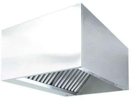 CAEXVEN Campana Extractora Industrial Modelo Rectangular en Acero Inoxidable para Pared o Central a Techo - 3 Filtros - 1517mm