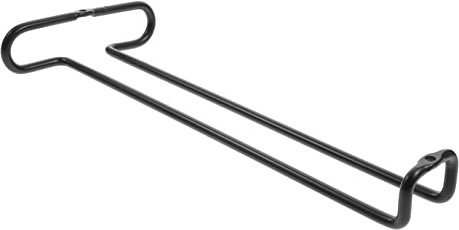 OFFSCH Portabicchieri Da Vino Sospeso in Ferro Nero, Organizzatore Capovolto Per Calici Robusto e Salvaspazio, Per Cucina, Bar e Ristorante