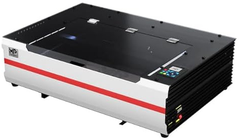Monport Reno 65W PRO CO2 Laser Graviermaschine, Desktop Laser Cutter mit Semi-Autofokus, Neu entwickelte Laserröhre, Duales Arbeitsbett, Präzision&Effizienz CO2 Laser für Metall Holz