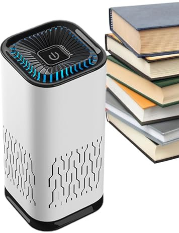 Car Air Purifier USB Rechargeable Air Cleaner, Portable Travel Air Purifier | 3-Stage Filtration System, Compact Design Mute Odor Eliminating Ionizing Air Purifier for Desktop Office Car Pets