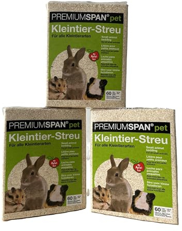 PREMIUMSPAN Vorteilspaket 3X pet Kleintier-Streu (Apfel)