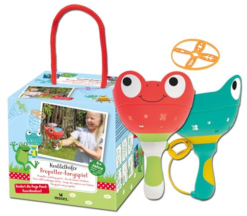 Moses. Krabbelkäfer Propeller-Fangspiel, Fangspaß für drinnen & draußen, Outdoor-Spielzeug inkl. 8 Propellerscheiben & 2 Fangkörben, Motorik-Spiel für Kinder ab 4 Jahren