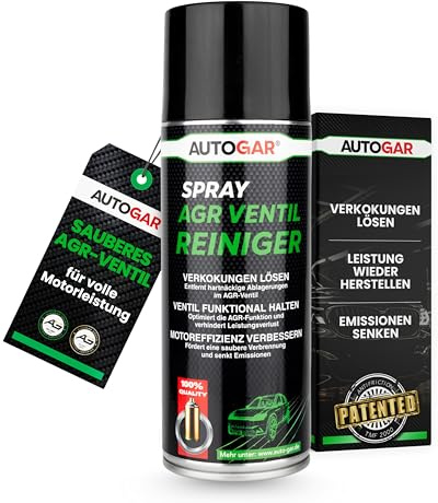 AUTOGAR® AGR Ventil & Drosselklappen Reiniger Spray 400ml I Reinigt AGR-System von Ruß & Ölkohle I Saubere Luftzufuhr, mehr Leistung & weniger Emissionen I ohne Ausbau I ideal bei Kurzstrecke (Diesel)