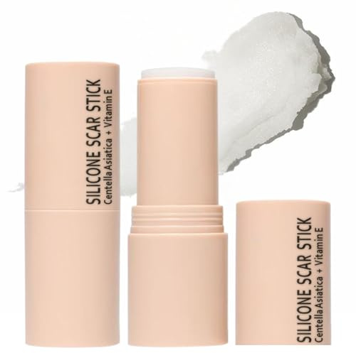 Silicone Scar Concealer Stick 2pcs,Silicone Scar Gel Stick for Stretch Marks,Scar Cover Cream Stick for Face & Body,Skin Tone Correcting Moisturizer Stick with Centella Asiatica & Vitamin E