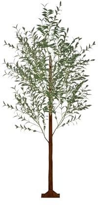 VA-Cerulean Arbre lumineux LED olivier 120cm Arbre de Noël artificiel avec 180 lumières LED intérieur et extérieur décoration sapin de Noël décoration de Noël arbre lumineux pour mariage fête, blanc