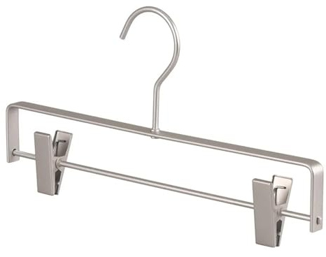 Grucce per abiti Appendiabiti da 5 pezzi, organizer for abiti armadio, grucce in lega di alluminio massiccio, appendiabiti for pantaloni, antiscivolo e antitraccia(30CM-bold-silver)