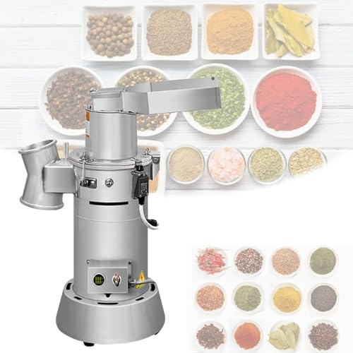 Mulino per mangimi continuo in acciaio inossidabile, polverizzatore commerciale, mulino a cascata per cereali, adatto per grano secco, avena, mais, pepe e chicchi di caffè.