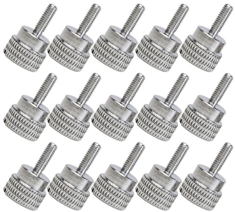 POPETPOP Viti per Piedino Premistoffa e Precisione nelle Cuciture in Acciaio Argento 15 Pezzi Compatibili Macchine da Cucire Domestiche, per Quilting