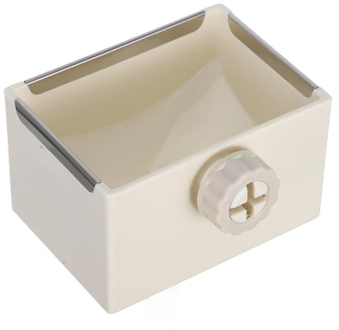JECOMPRIS Cuenco de Plástico Beige para Hámsters y Conejos Superficie Lisa y Diseño Antivuelco, Adecuado para Alimentación Diaria en Jaulas Pequeñas