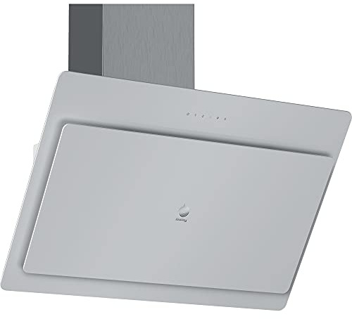 Balay 3BC587GB - Campana extractora de pared, Decorativa, Inclinada, Anchura 80 cm, 700m3, Cristal Blanco
