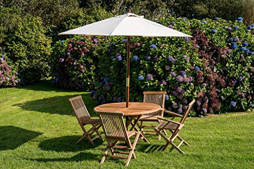 Teak Garden Market Cream 2.5m Outdoor Parasol