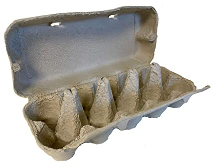 188 Eierkartons Eierverpackungen Eierschachteln für 10 Eier unbedruckt natur Bio Holzschliff - Inkl. Verpackungslizenz in D