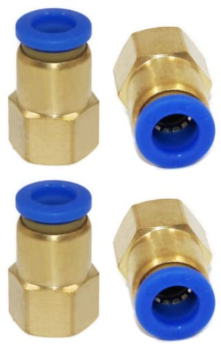 Pneumatik Steckverschraubung mit Innengewinde G 1/8 auf 6mm Schlauch IQS 4 Stück Schnellsteckverbinder Push In