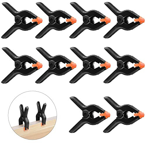 Noosverl 12 Pieces Spring Clamps 4 inch, Nylon Spring Clamps 4 inch, Wood Clamps A-Clips Heavy Duty Clips Clamps,Heavy Duty Spring Clamps for Wood Working Projects and Photography Studio