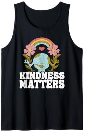 Positive Rainbow Sped Teacher Earth Day Kindness Matters Tank Top