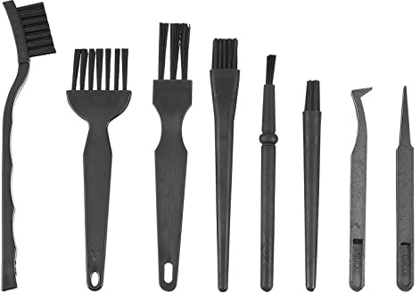 KOMBIUDA Kit de 8 Cepillos de Limpieza Antiestáticos para Motherboards y Teclados, Livianos Nylon Pvc, Adecuado para Limpieza Electrónica y Eliminación de Polvo