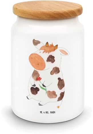 Mr. & Mrs. Panda behälter Kuh - Geschenk, zuckerdose, Frischhaltedose, Spruch, Landwirtin, Vorratsdose, Teedose, Magie, Hof, Keksdose, Milch, Motivtion