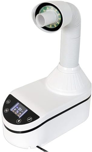 NGARY Nail Dust Collector, 230W Polisher Dust Vacuum Cleaner Dust Collector, Adjustable Speed Grinding Vacuum Cleaner with LED Lamp, for Nail Salon, Dental Lab and Daily Life