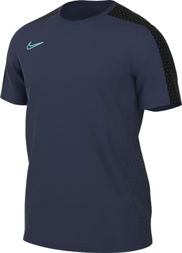 Nike Herren Kurzarm Oberteil M Nk Df Acd23 Top Ss Br, Midnight Navy/Black/Hyper Turq, DV9750-410, 2XL