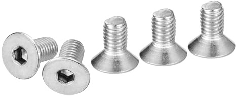 DTGN 12er Packung M5-0.8 x 10mm Sechskantschrauben mit Zylindersenk-Kopf | Senkkopfschrauben, 304 Edelstahl, Vollgewinde