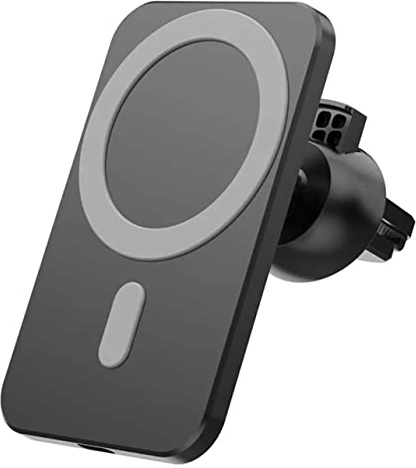Magnetisches Kabelloses Handyhalterung Auto Mit Ladefunktion, 360° Drehbar Autohalterung, Wireless Charger Auto für iPhone 14/13/12 Serie, Keine Montage-Schwarz