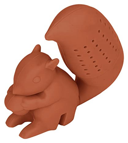 Cute Loose Leaf Tea Infuser, Squirrel Shaped Tea Infuser Filter Silicone Squirrel Tea Strainer Loose Leaf Tea Infuser Animal for Loose Leaf Herbal Tea(Coffee)