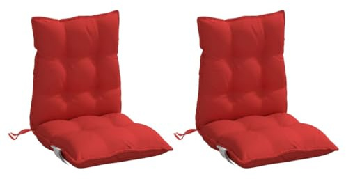 vidaXL Niedriglehner-Auflagen 2 STK. Rot Oxford-Gewebe