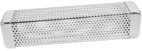 INOOMP Smoke Smoker Box Scatola Per Affumicatore in Acciaio Inossidabile Da 10 Pollici Per Barbecue A Gas E A Carbone