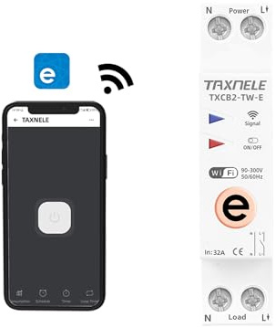 Ewelink WiFi SMART disyuntor Switch time Relay temporizador 1P + n 10a 16a 202a 25a 32a 40a 63a 110v 220V control de voz remoto inalámbrico (32A)