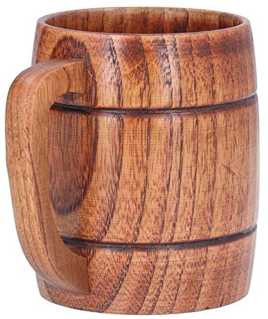 Boccale da Birra in Legno Tazza da 300 Ml di Alta qualità Design Unico, Lavorazione Squisita, Consistenza Squisita
