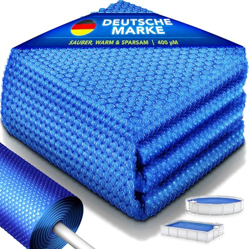 tillvex® Premium Pool Solarabdeckplane 400 µm Rund Ø 549 cm | Solarfolie Wärmeplane zuschneidbar | Solarplane Solarabdeckung | Poolheizung Poolsolarplane für Wassererwärmung