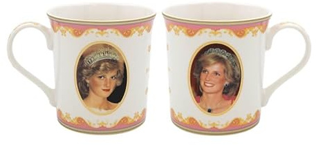 Lesser & Pavey Tasse à café en céramique pour la maison ou le travail Motif princesse Diana Pour toutes les occasions | Jolies tasses pour thé, café et boissons chaudes – Patrimoine royal