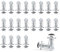 20 StüCk HohlraumdüBel Metall Set M4x20,Blütenblattmutter Schrauben SpreizdüBel,RigipsdüBel MetalldüBel,Jack Nuts HohlwanddüBel für Wagenheber/Wagenmutter/HohlwäNde/DüNne Metall (20, M4x20)