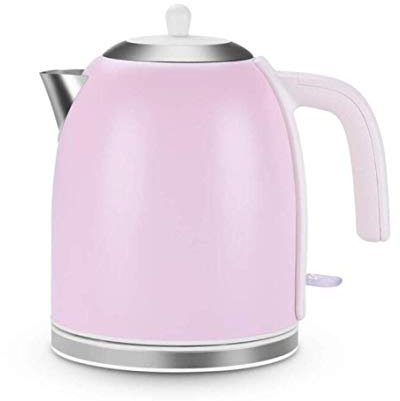 RBUDSPOLF Bouilloire Électrique Portable Mini Capacité 304 Bouilloire de Mise Htension Automatique Domestique En Acier Inoxydable 1L Mini Compacte Et Facile À Transporter, Rose, A
