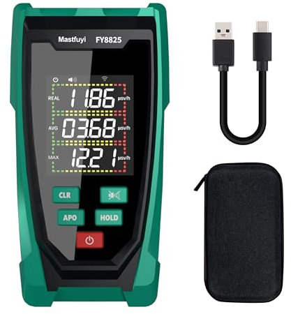 Rivelatore di Radiazioni Nucleari, Dosimetro Ricaricabile di Radiazioni Nucleari del Contatore Geiger, Allarmi in Tempo Reale, Misuratore di Radiazioni Nucleari X-ray Gamma Beta, Grande Display LCD