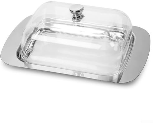 Guarda cómodamente tu mantequillera con una tapa de plástico transparente y metal (cubierta transparente)