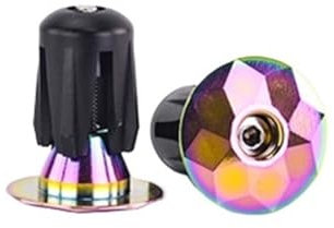 PJQUEKAIPJ Fahrrad Handlauf Fahrrad Grip End Kappe Aluminium Legierung MTB Lenker Griffe Stecker Griff Bar Kappen for Fahrrad Radfahren Fahrrad Zubehör Ergonomie Fahrrad Handlauf(Oil Slick)