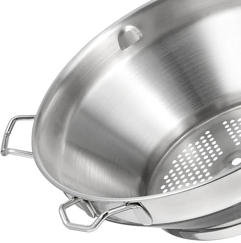 HOLIDYOYO Stainless Steel Potato Presser Masher Large Size Moulينex Compatible Easy to Clean Manual Potato Ricer