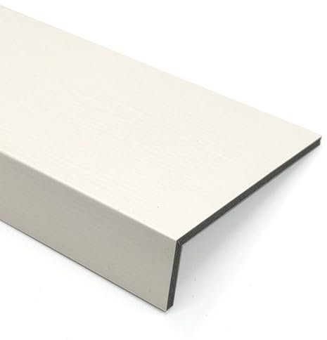 YIYHFKM Copertura acrilica del davanzale della Finestra del Grano di Legno Bianco, Bordo di Sostituzione del davanzale Ampio Esterno e Interno, Larghezza 10cm, 15cm, 20cm, 25cm, 30cm, 35cm, 40cm