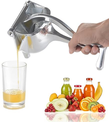 NomadSphere Large Lemon Squeezer, Aluminium Alloy Manual Fruit Citrus Juicer, Heavy Duty Hand Press Orange Juicer, Lemon, Pomegranate and Lime, Easy Squeeze Extractor Tool, Bonus 6 Pcs Filter Bags