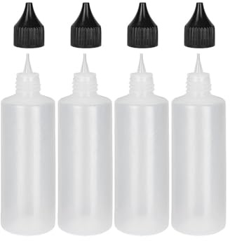 Ideen mit Herz Leerflaschen | Reisegröße | Für je 90 ml Inhalt | Ø 3,7 cm | 12,5 cm hoch | 4 Stück