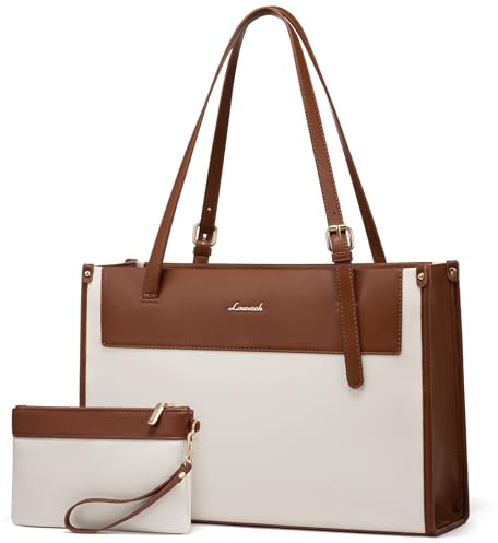 LOVEVOOK Laptoptasche 15,6 Zoll, Handtasche Damen Große Wasserdicht Arbeitstasche Shopper Business Tasche Leichte Aktentasche Lehrertasche Elegante Mittelgroß Handbags for Women Tote Bag für Büro Uni