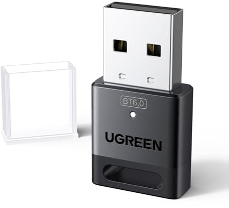 UGREEN Bluetooth USB 6.0 Adattatore per PC Dongle Chiavetta per Windows 11 10 8.1 Compatibile con Controller di PS5 PS4 Telefono Cuffie Auricolare Tastiera Mouse