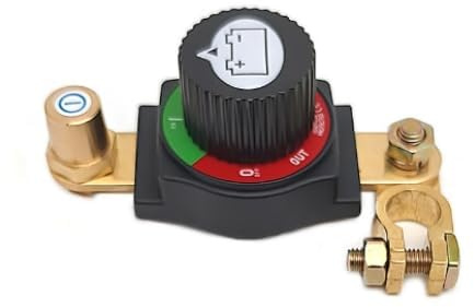 Primasage Stacca Batteria, In Ottone Stacca Batteria per Auto, Interruttore di Separazione Della Batteria, 12v-48v, Staccabatteria per Auto Moto Caravan Yacht