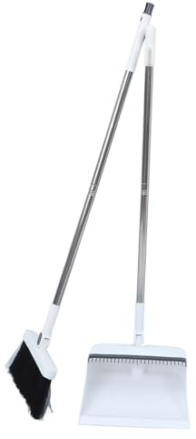 KOCKSHION 180degré Balai Et Pelle à Poussière Balai Long Manche Pelle Pliable Brosse Rotative Degrés Manche Amovible Pour Cuisine Et Maison