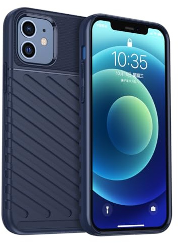 Yerebel for iPhone 12 Pro Case, iPhone 12 Case, Rugged Shield Series TPU Cover Anti-Drop Shockproof Protection Cover for iPhone 12 Pro Blue