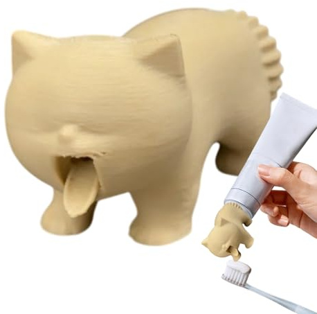 Distributore Di Dentifricio Per Bambini - Dispenser Per Pasta Dente Da | Denti Da gattinos, Toppers Del Dentifricio Cartonizzato | Accessorio Per Il Bagno Divertente, Supporto Per Dentifrricio Creat